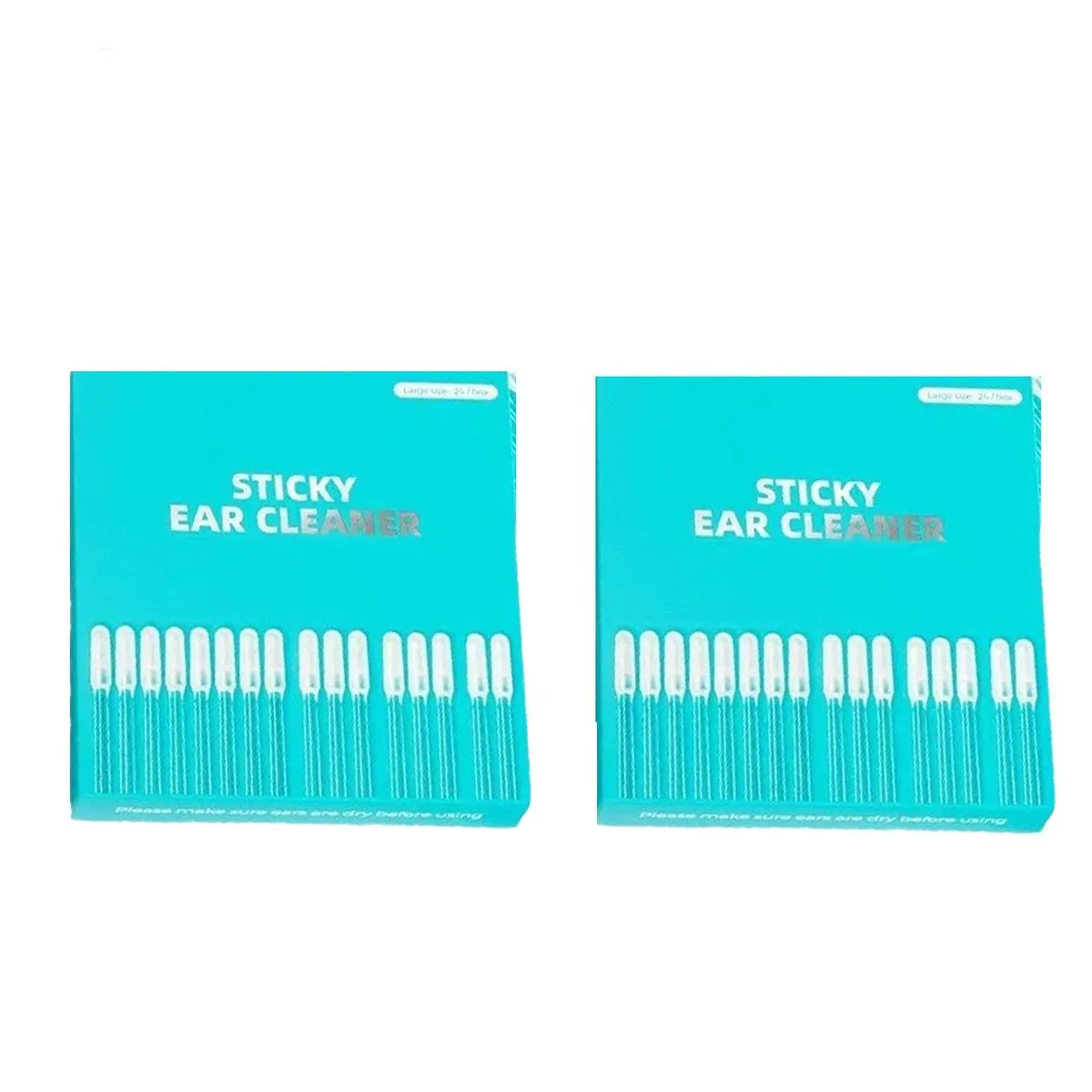 2 Boxes/24 Pieces Soft Silicone Ear Wax Removal Tool Ear Cleaner