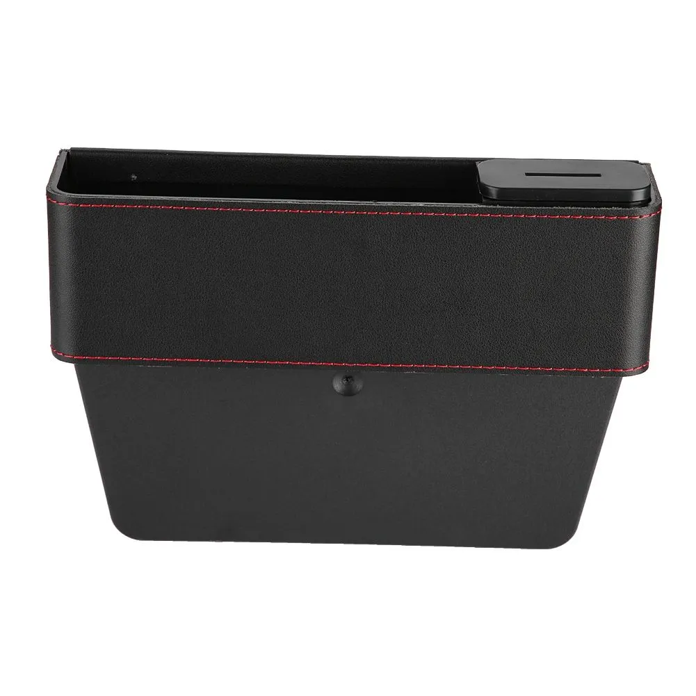Car Seat Organizer for Vehicles with Cup Holder & Storage Slots (Black)