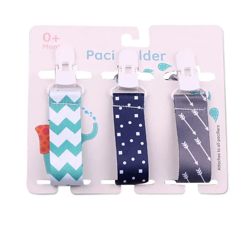 Baby Pacifier Dummy Clip Set - Set of 3 (Arrows)