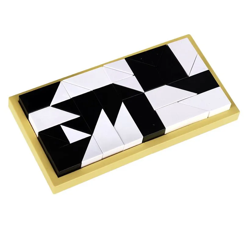 Black And White Building Block Jigsaw Puzzle Educational Toy
