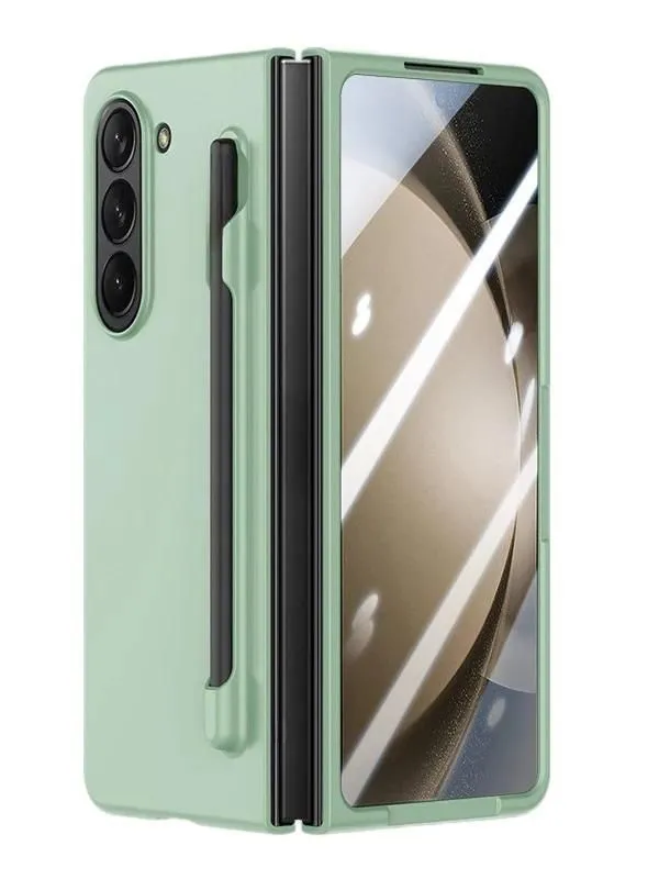 Protective Cover With Pen For Samsung Galaxy Z Fold 6 - Light Green