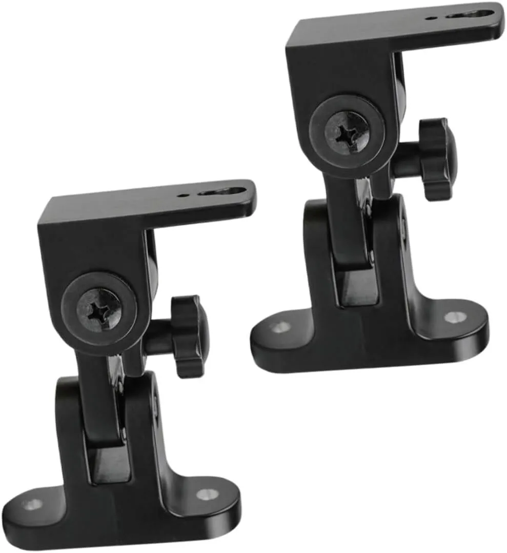 2pcs Surround Sound Speaker Wall Mount Brackets Zinc Alloy Strong Hold