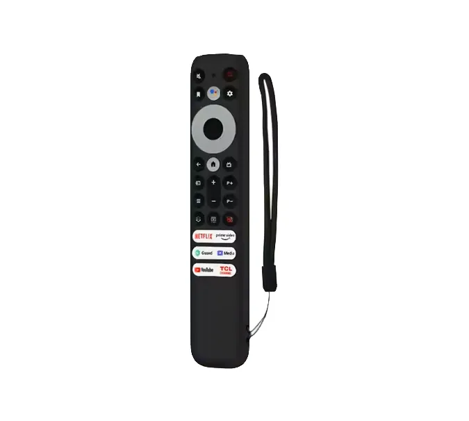 TCL RC902V Silicone Remote Cover - Durable Protective Sleeve for TCL RC902V - Black
