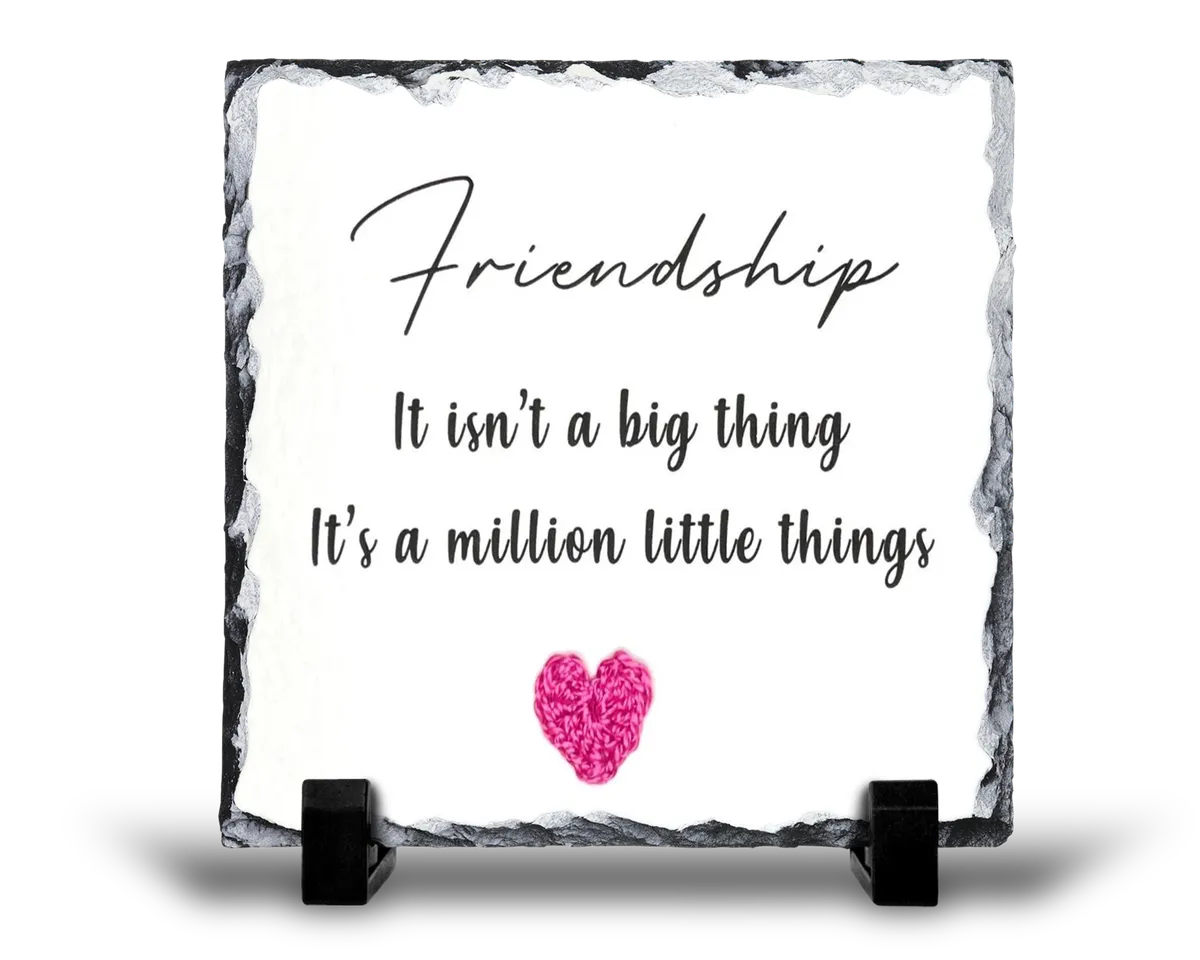 Friendship It's A Million Little Things Birthday, Christmas Gift Rock Slate