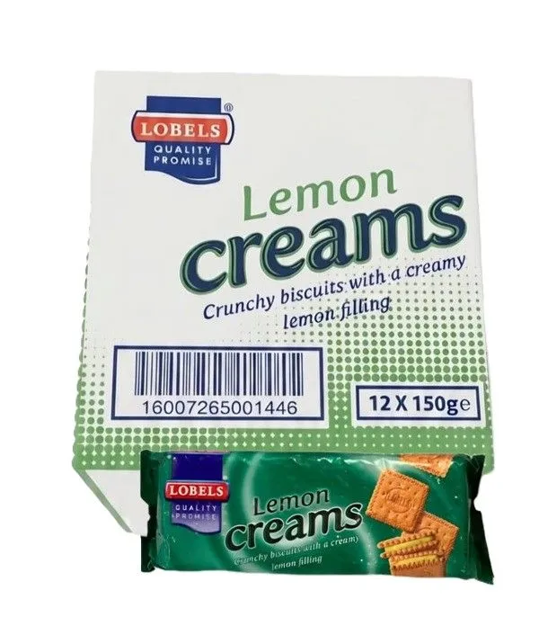 Lobels Biscuits 150g Lemon Creams X 12