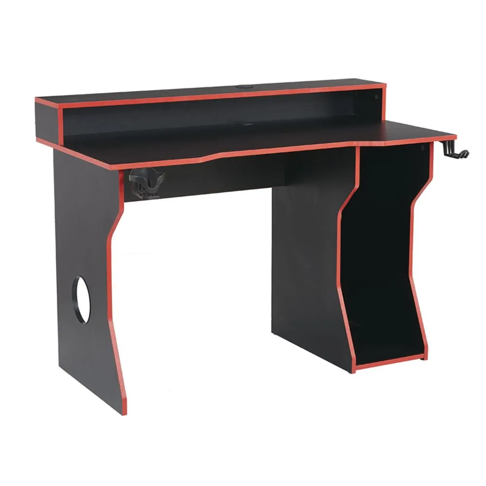 Anchor 2-Tier Gaming Desk with 3 Storage Compartments Cup & Headphone Stand