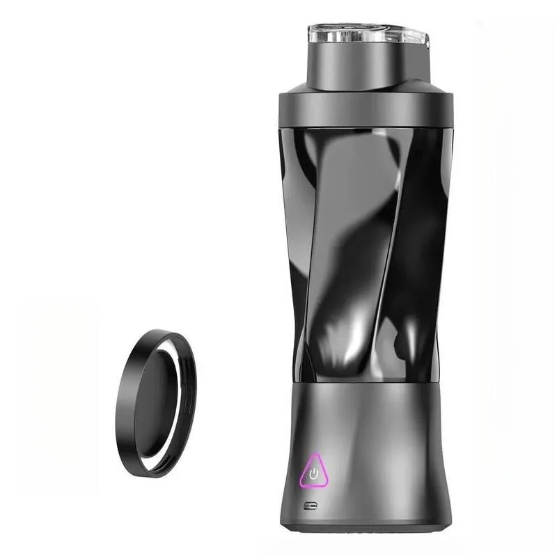 Portable USB Rechargeable 700ml Juicer Blender for Smoothies & Outdoor Use - Black