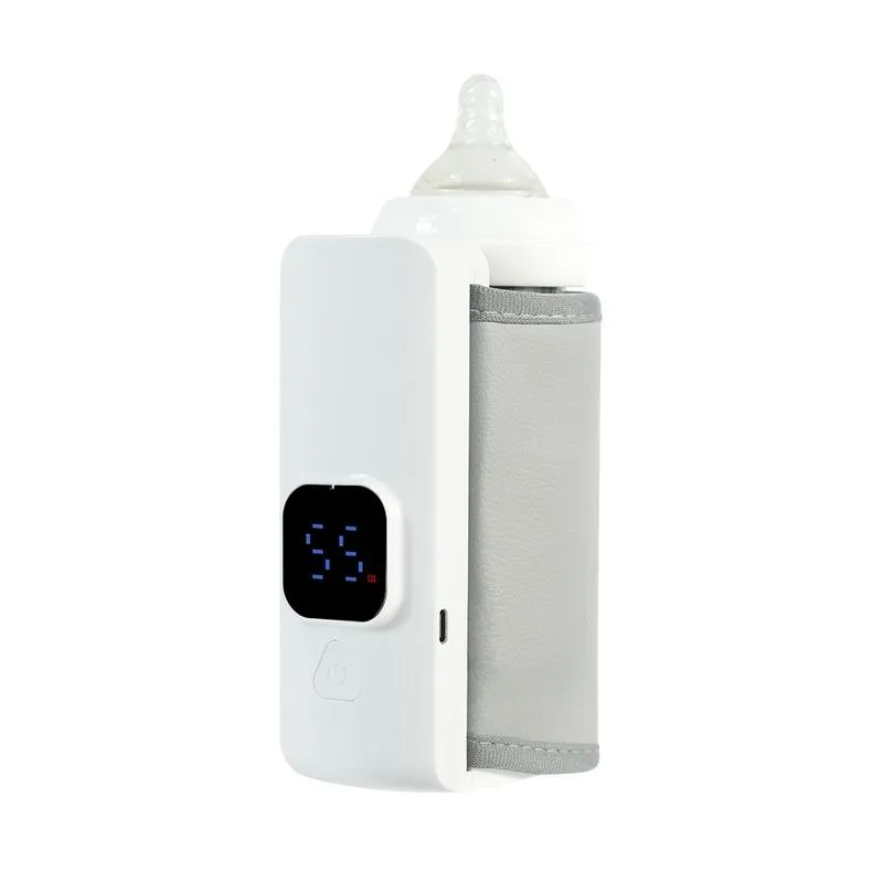 Wireless Baby Bottle Warmer Sleeve 37-55 C, 360 Heating, USB-C