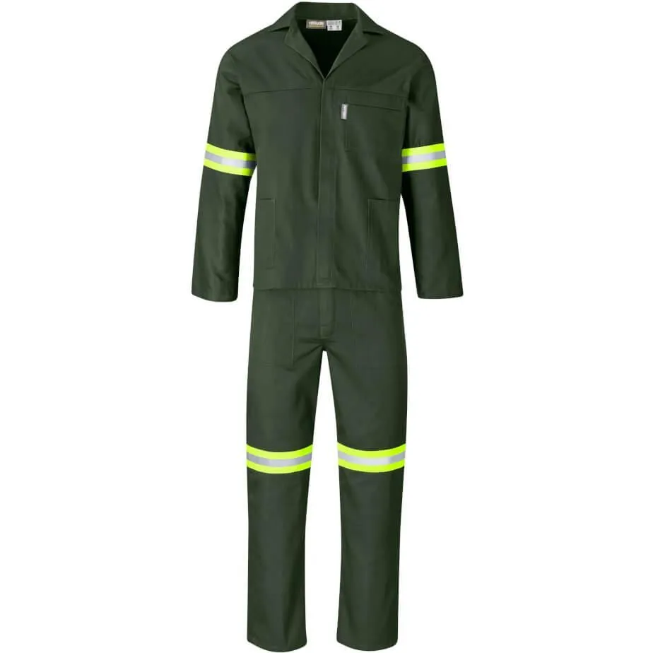 Passion Bottle Green Acid Resistant 2 piece Conti Suit with Reflective Tape