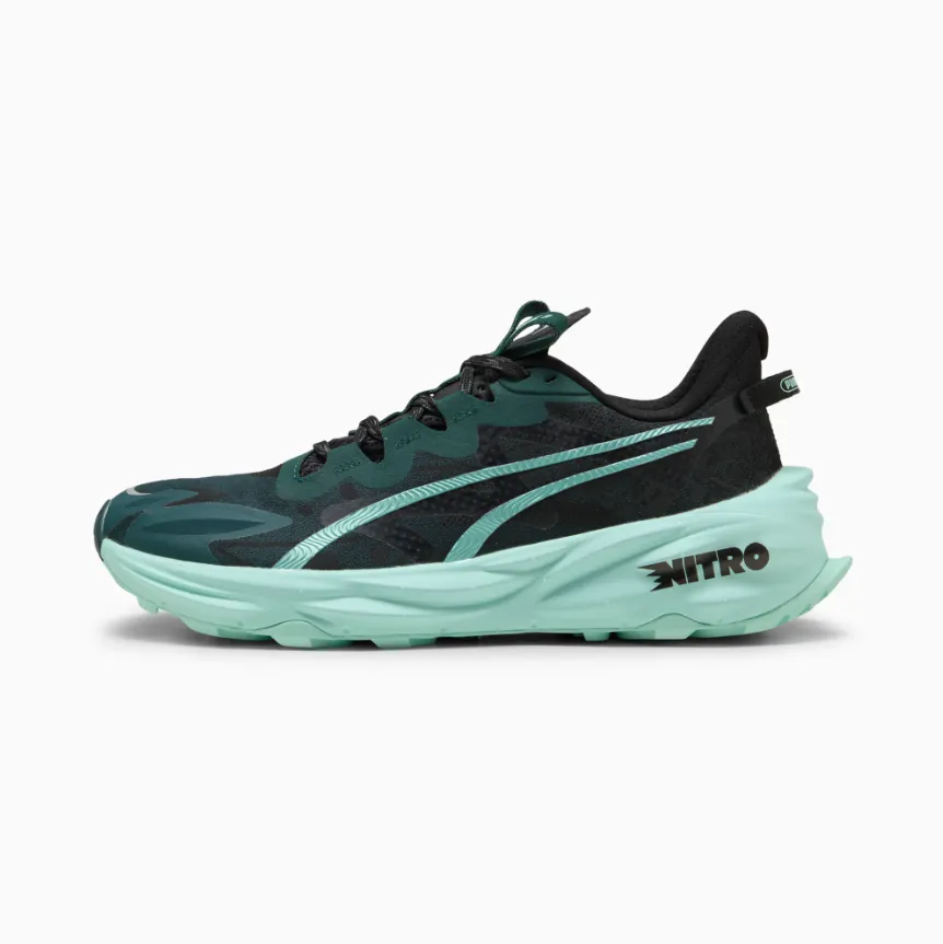 Puma Men's Fast-Trac Nitro 3 Trail Running Shoes - Green Terrain/Mint Melt