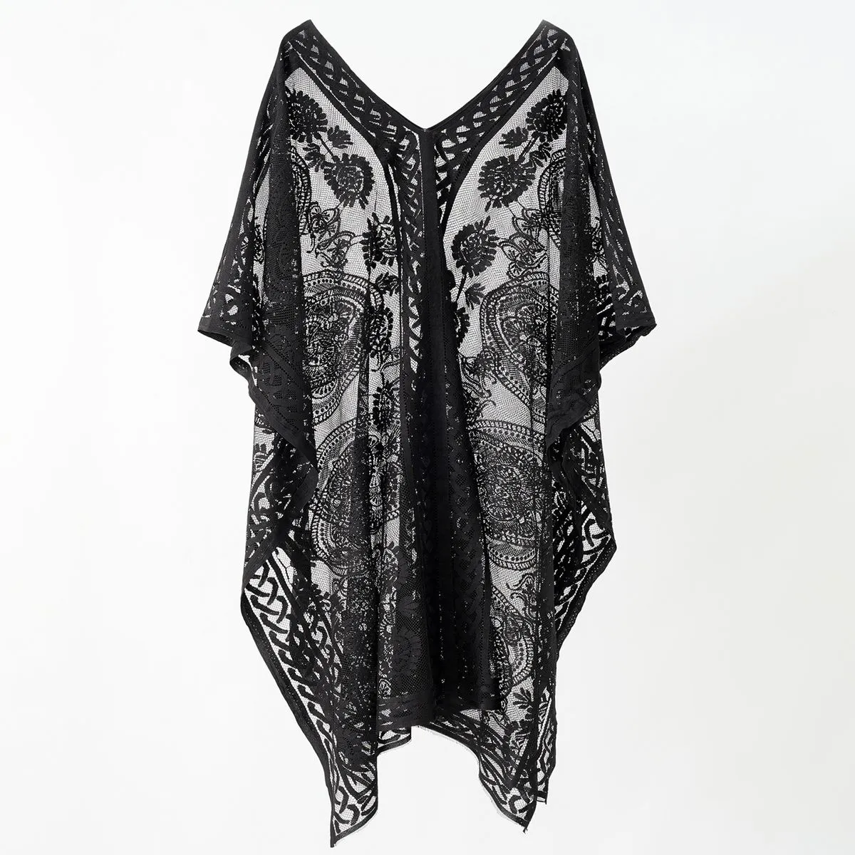 Women's Sexy Elegant Lace Beach Cover-up-Black