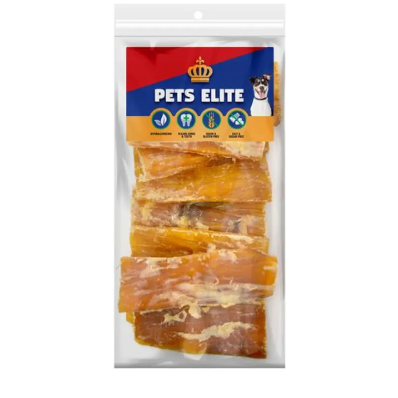 Pets Elite Beef Flats Dog Chew Pack of 10 Small - Beef Neck Sinew