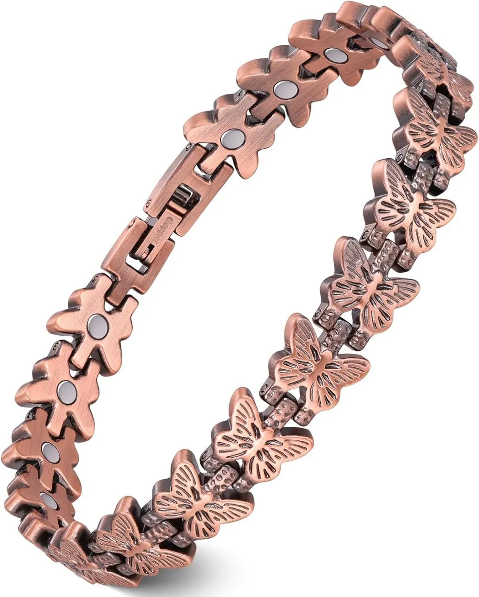 Pure Copper Bracelets for Women, Ultra Strength Magnetic Copper Bracelet