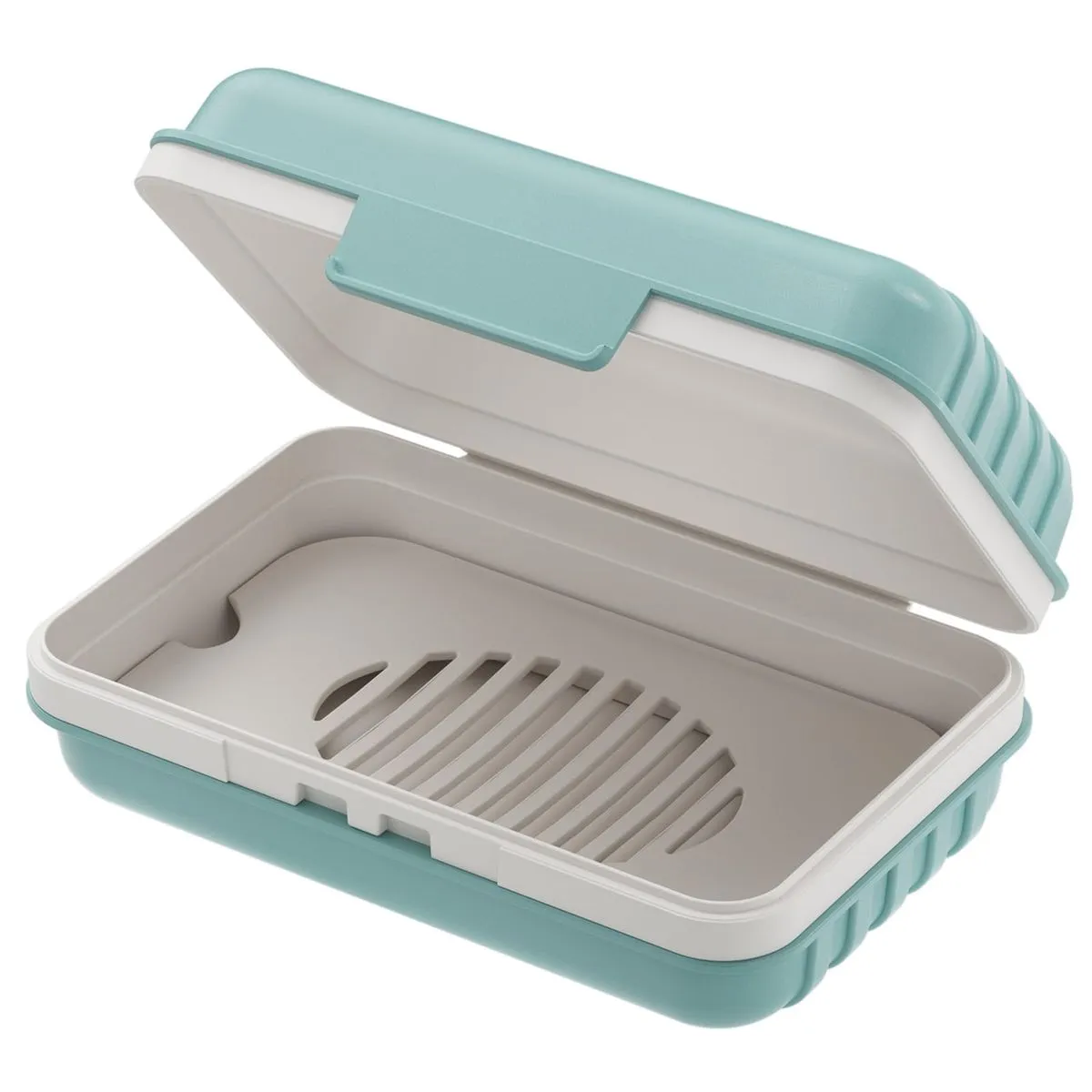 Soap Dish with Lid - Portable, Leakproof for Travel, Gym, Camping - Blue