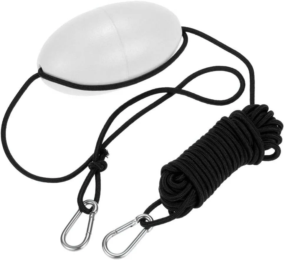 Camping Fishing Kayak Tow Line Anchor Buoy Rope - 9.1m - White