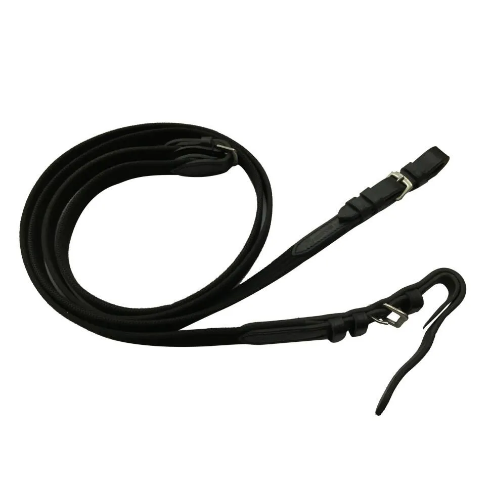 Fouganza Horse Riding Leather Bridle with French Noseband & Reins