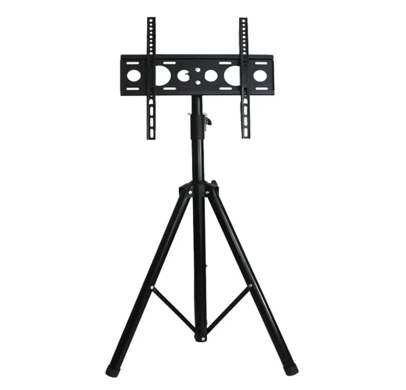 Adjustable Tripod TV Stand - Portable, Rotating, Heavy-Duty Metal Frame