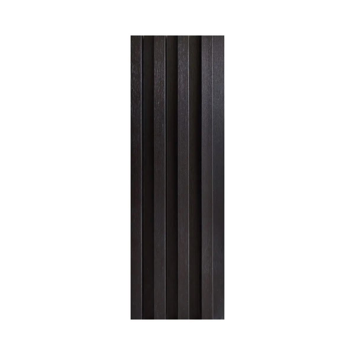 MHome WPC Fluted Wall Panels - 3D Wood Look Wall Cladding (10 Pack) - Black 1602#