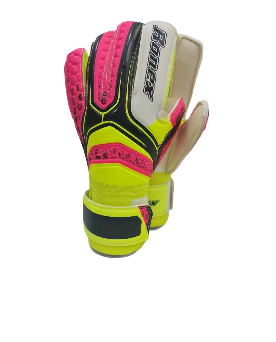 Ronex Goalkeeper Gloves with finger protection Pink