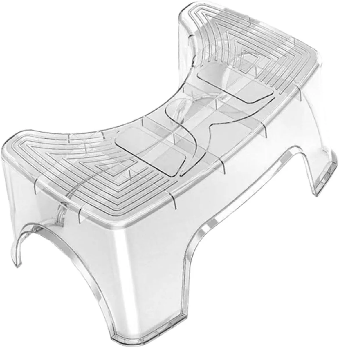 harayaa Stool, Toilet Footstool, Step Aid, Suitable All Toilets for - Clear