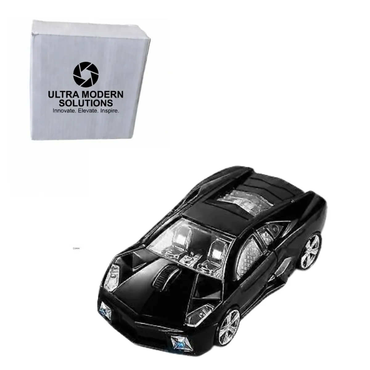 Wireless Mouse Lamborghini Simulation Ergonomic Gaming Computer LaptopMouse - Black