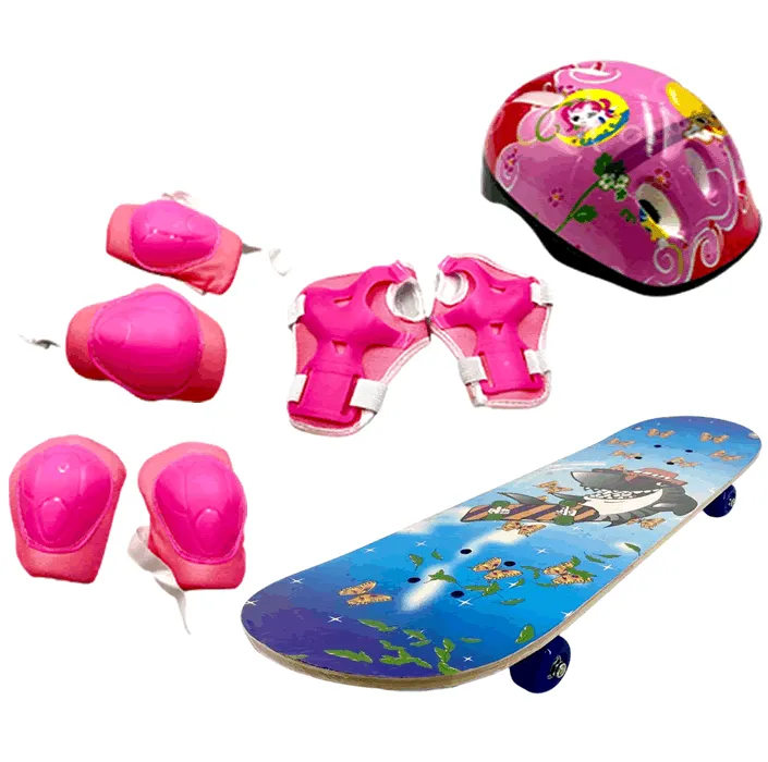 Urban Skateboard (70cm) With Protective Gear For Kids