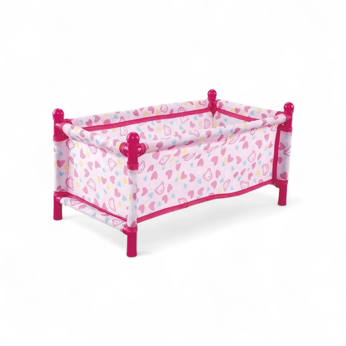 1Pc Adorable Pink Heart Doll Bed - Doll Furniture (Fits Dolls up to 45 cm)