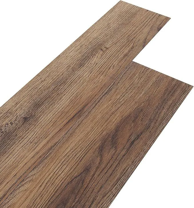 36Pcs Brown Wood Vinyl Floor Peel and Stick Waterproof Durable Wood Plank - Brown