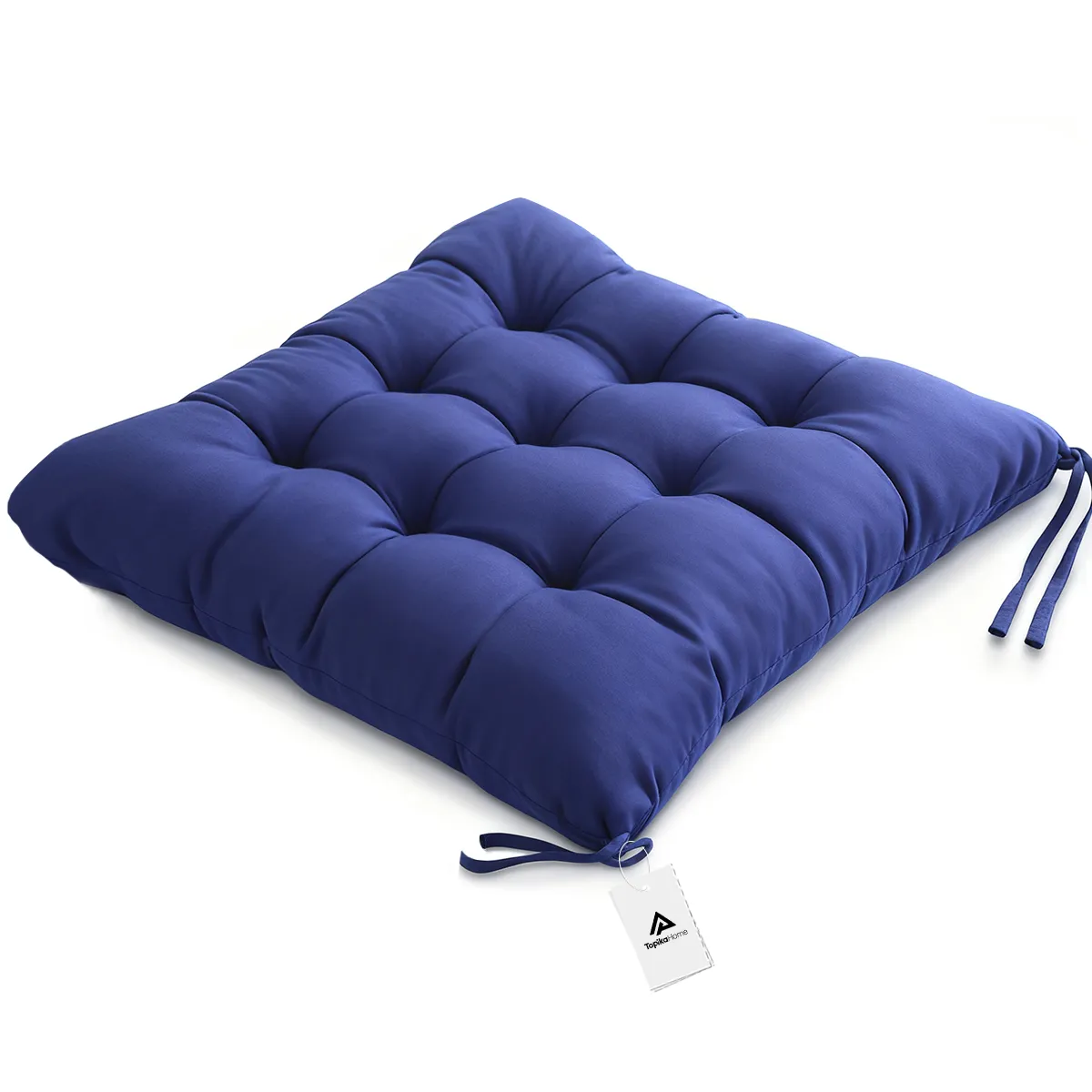 Topika Premium Square fluffy Outdoor Chair Seat Patio Cushion 50x50x8CM - Blue-1pcs
