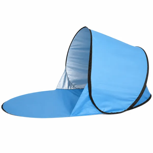 1-Person Pop Up Beach Tent 142cm - Blue Camping Sun Shelter
