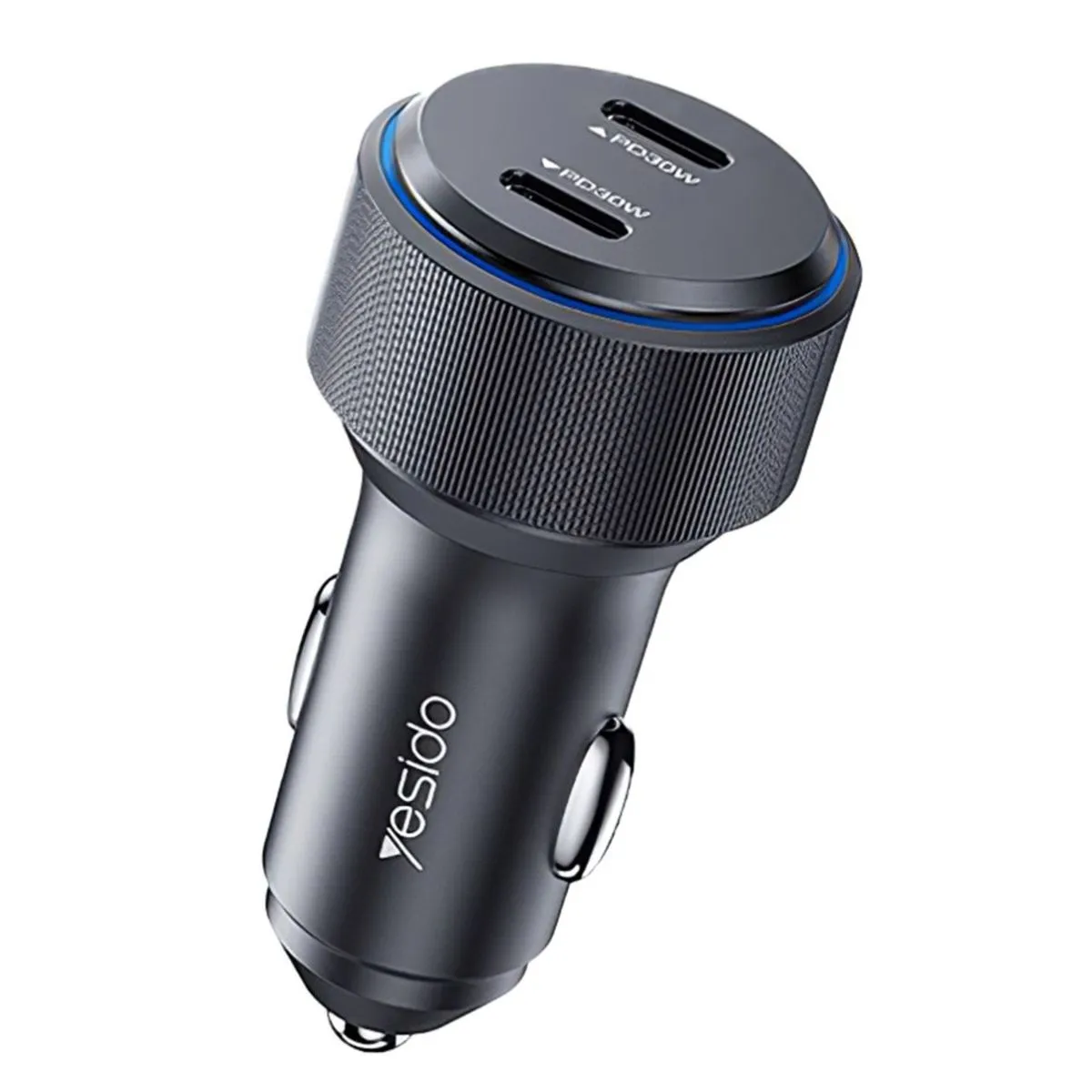Fast Car Charger Adapter Dual Type-C port 60Watts - Yesido-Y48