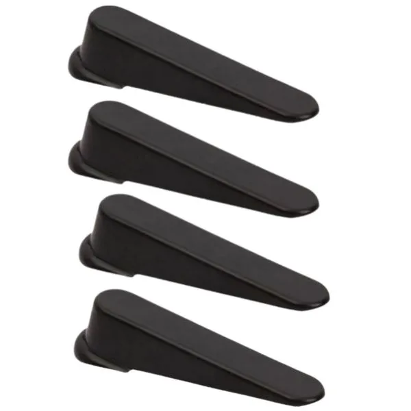 SourceDirect - Door Stopper / Door Wedges - Set of 4 (Black)
