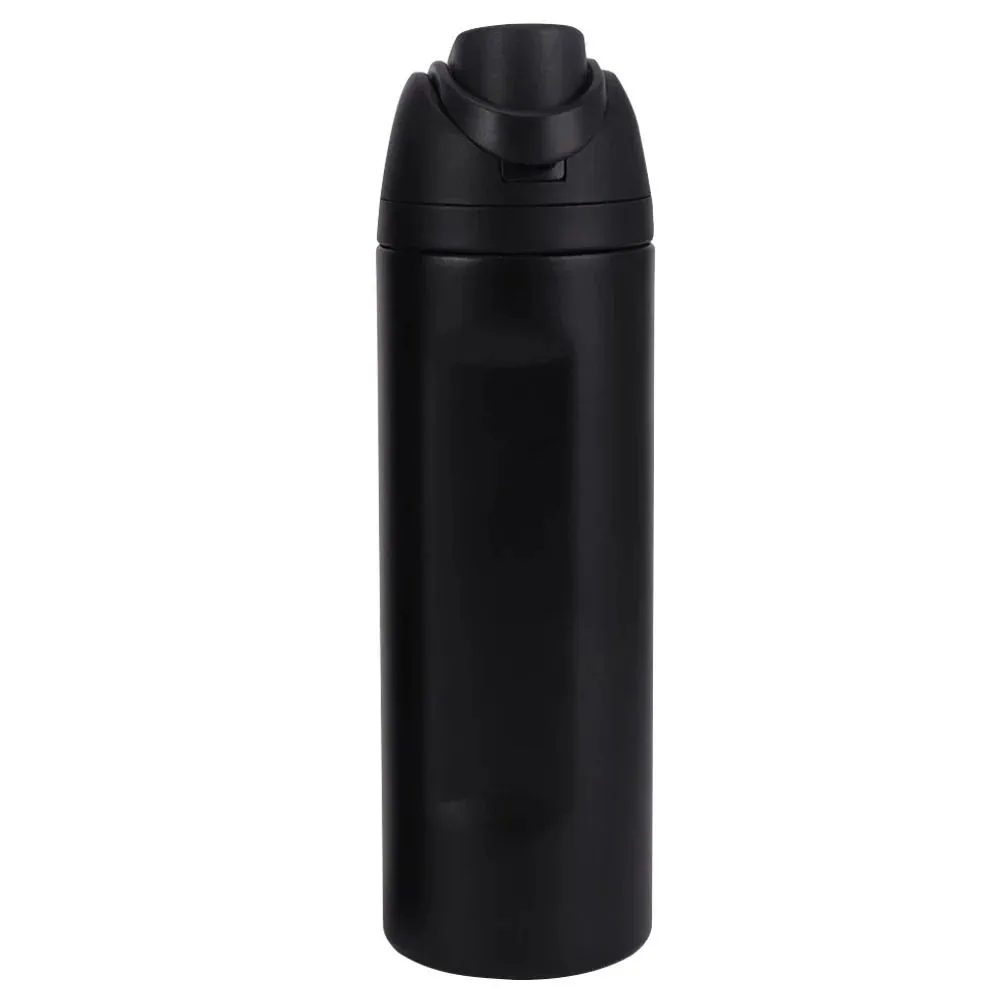 Portable Sport Water Bottle With Flip Top Lids for Travel - Black