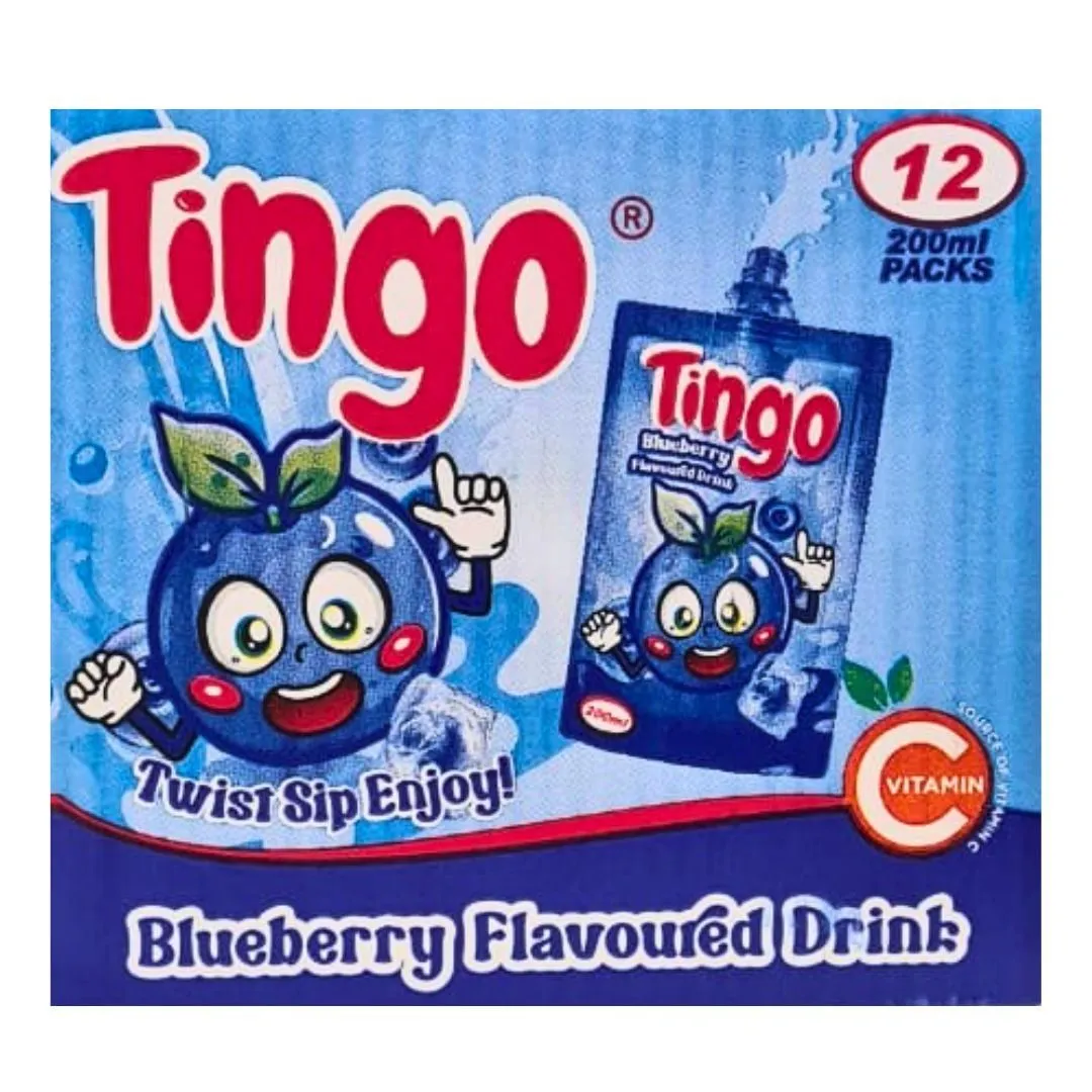 Tingo Blueberry Flavoured Drink 12x200ml Pack