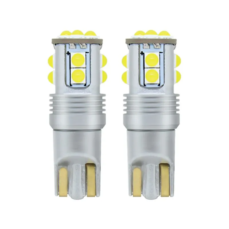 T10 11smd Universal Park LED 3030 Canbus Bulbs - 12V-24V, 6000K White - Set of 2