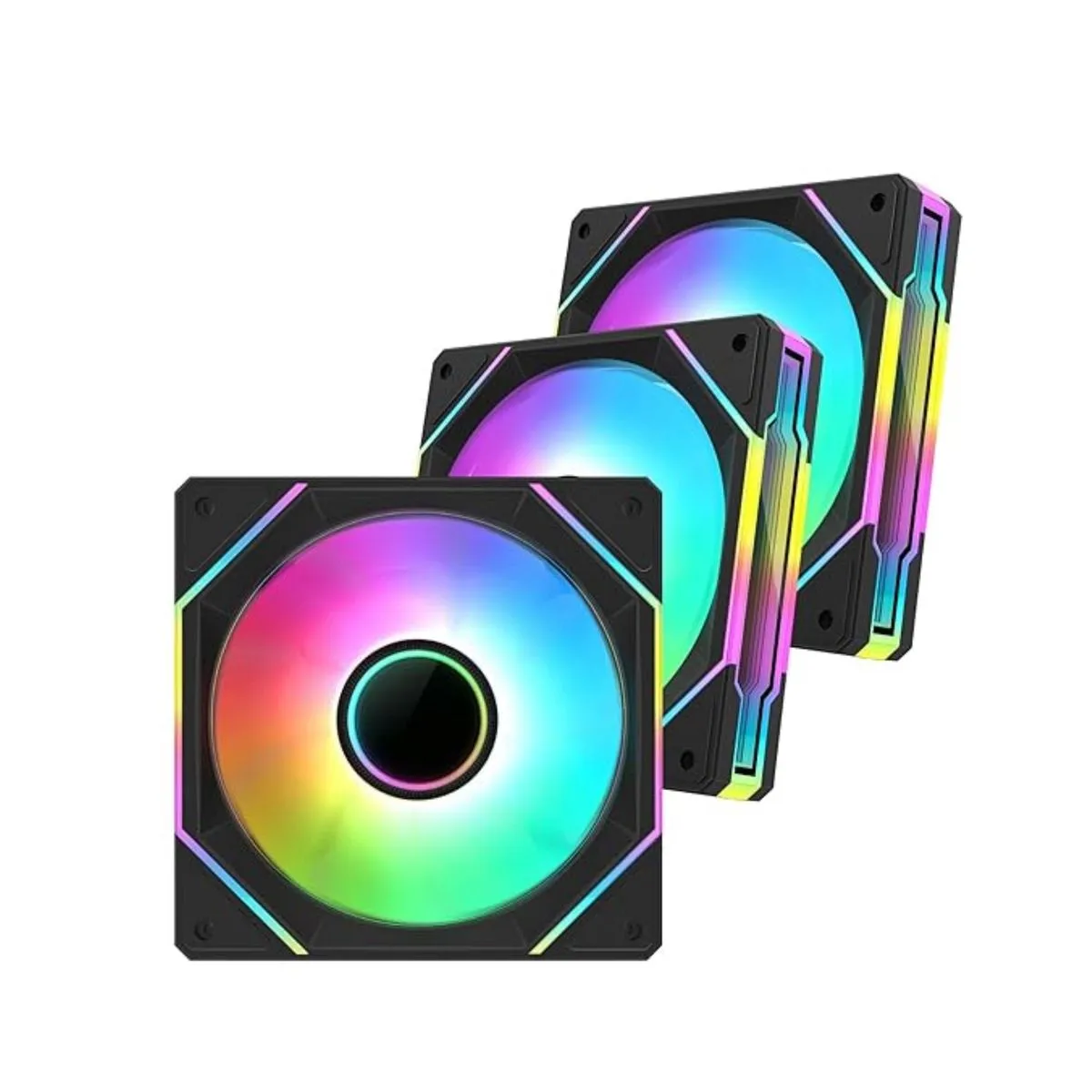 Oxy RGB Cooling Fans - Black, Transparent