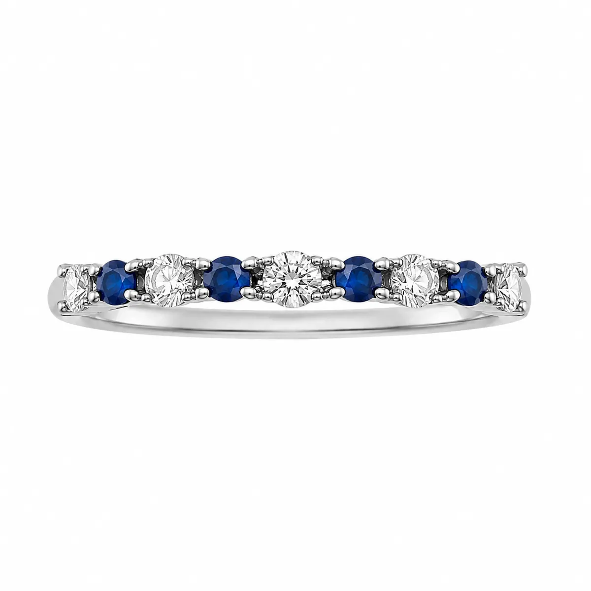 Women Silver-Blue 925 Sterling Silver Stacking Ring