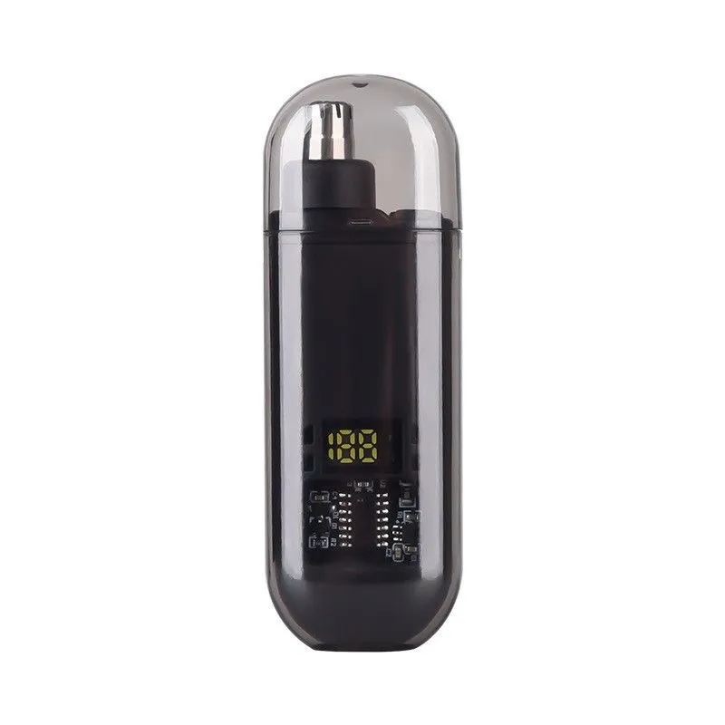 Portable Electric Nose Hair Trimmer: Clean Nostrils and Remove Hair - Black