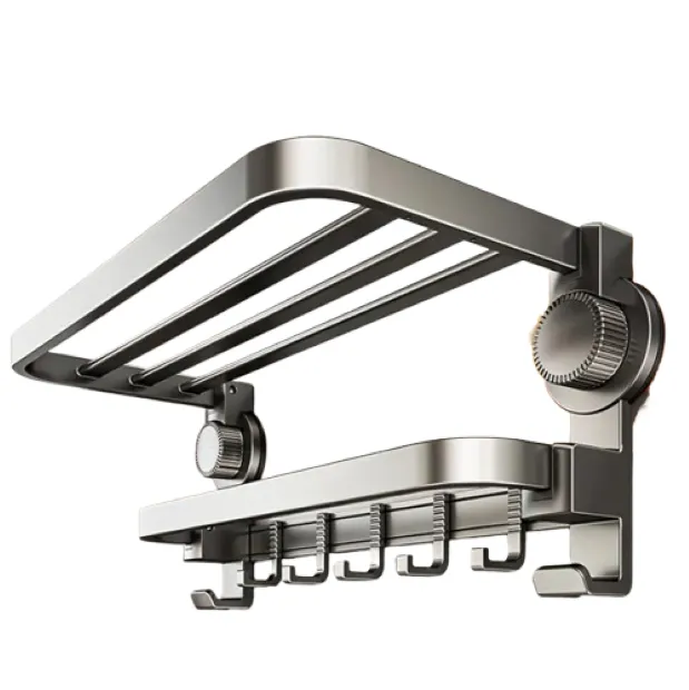 SamMag Biz Towel Shelf Suction Cup Free Bathroom, Storage Rack 40cm