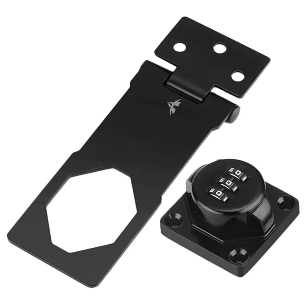 Household Cabinet Password Hasp Locks with 3 Digit Password - Black