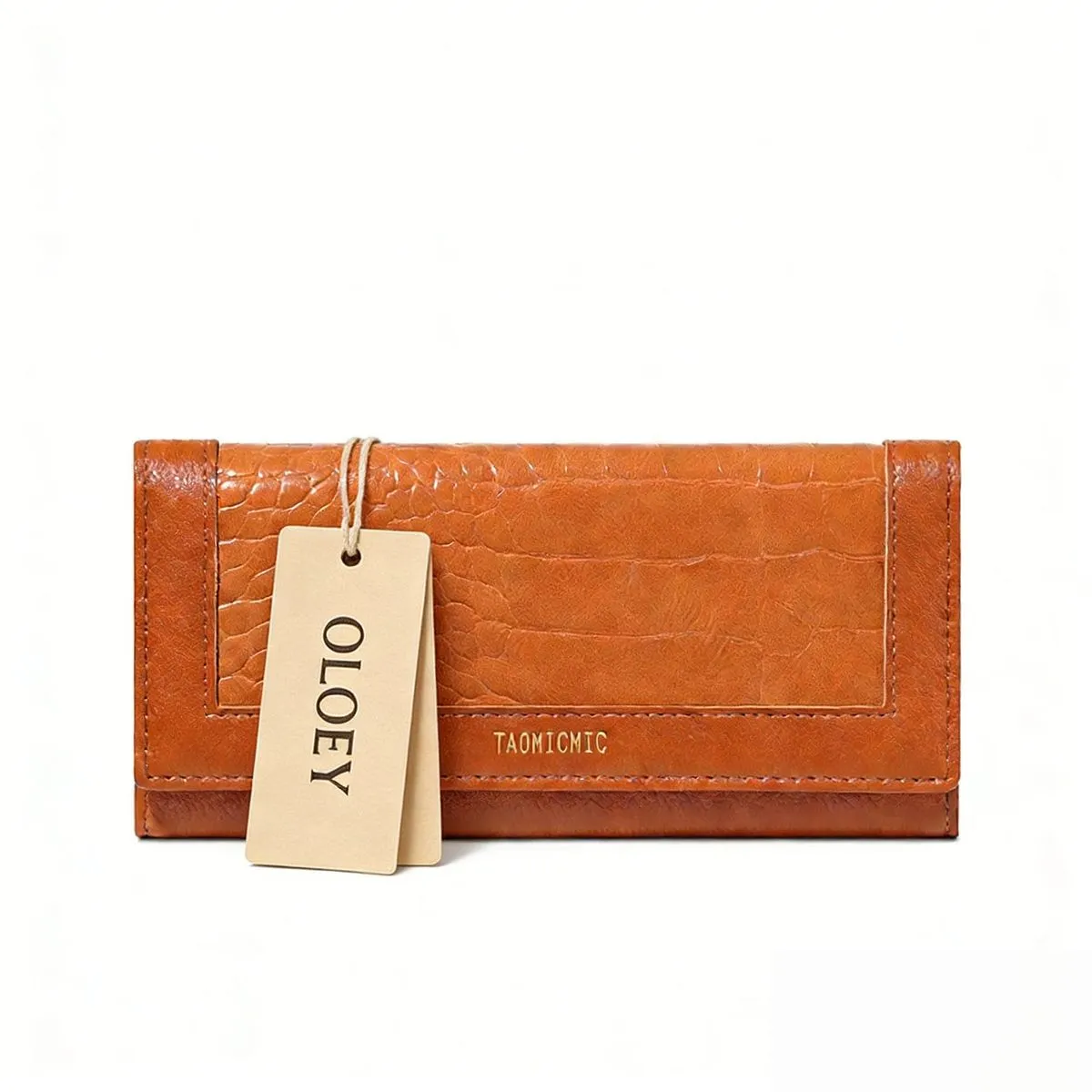 OLOEY Crocodile-patterned PU leather ladies' wallet, card case ID bag