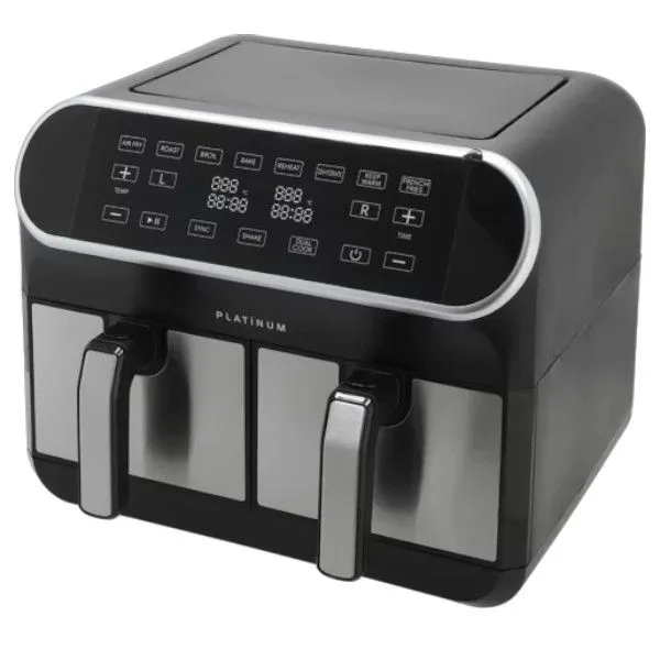 Platinum 8L Dual Basket Digital Air fryer Digital touchscreen Non-stick