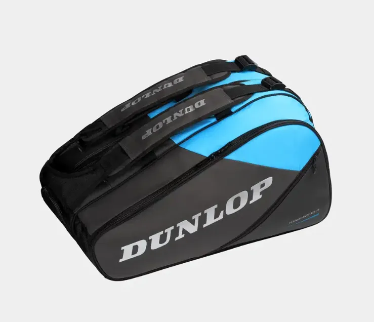 Dunlop FX Performance Premium Padel Racket Bag - Cyan/Gun Metal