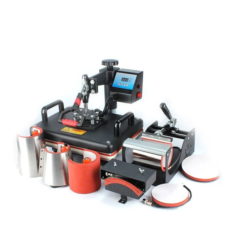 8-in-1 Digital Heat Press Sublimation Machine for T-Shirts Mugs & Caps