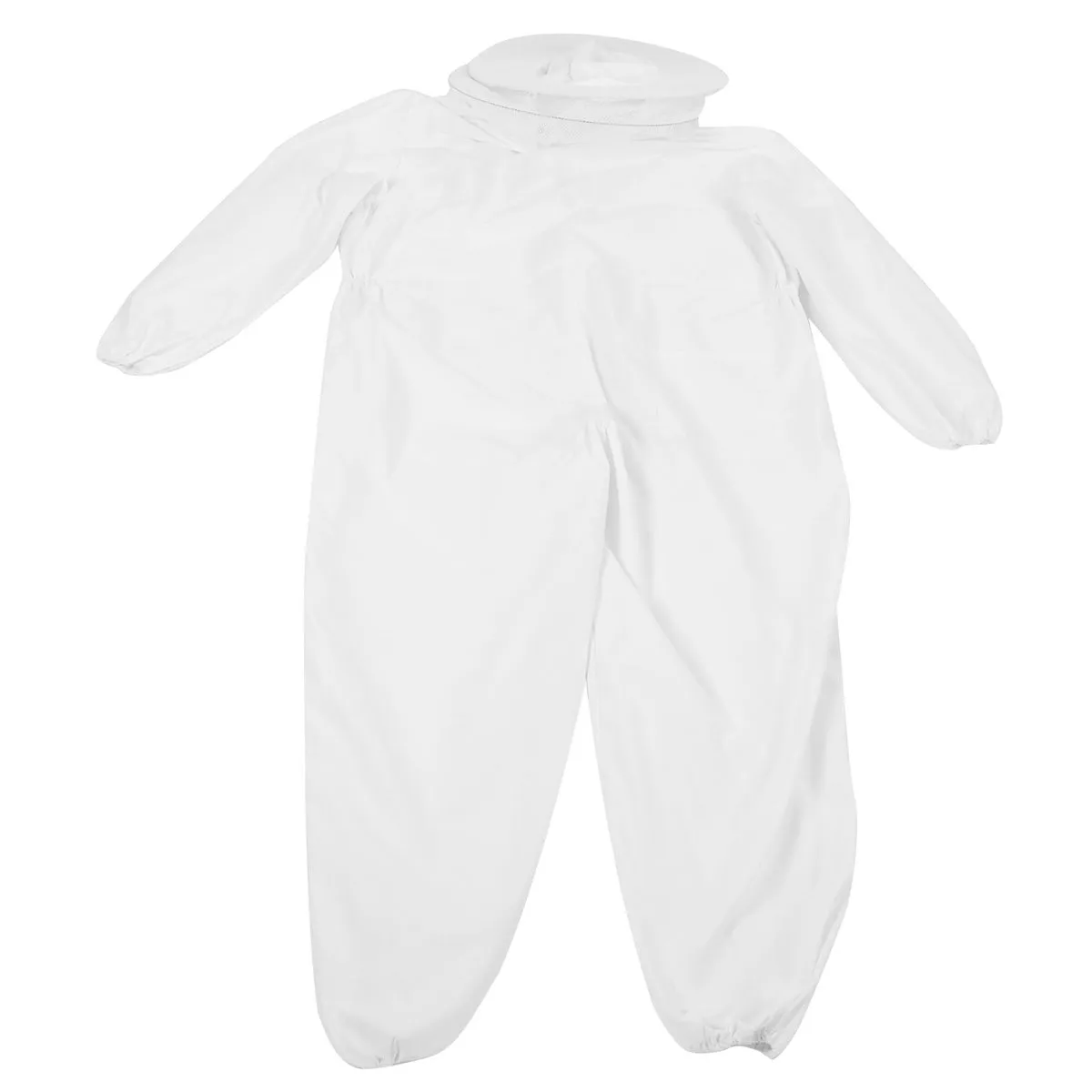 One - Piece White Beekeeping Suit - Dual Zippers
