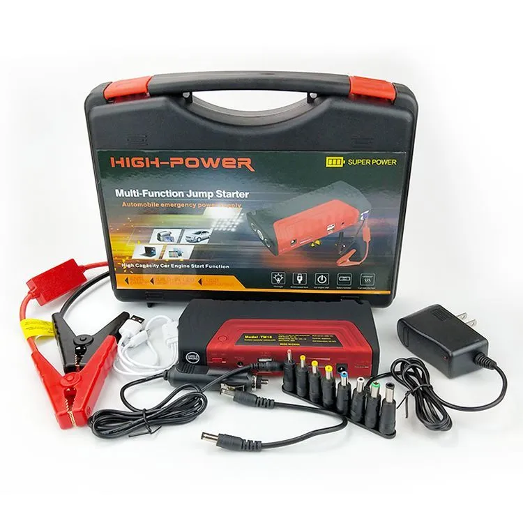 12v Car Jump Starter Battery Charger Power Bank - Red