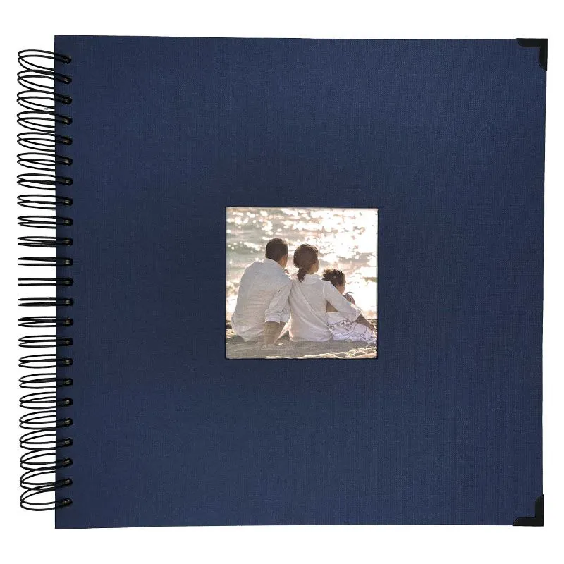 La Laila Large Family Photo Album-Ringbound-Hardcove-Selfadhesive-50 Pages - Navy