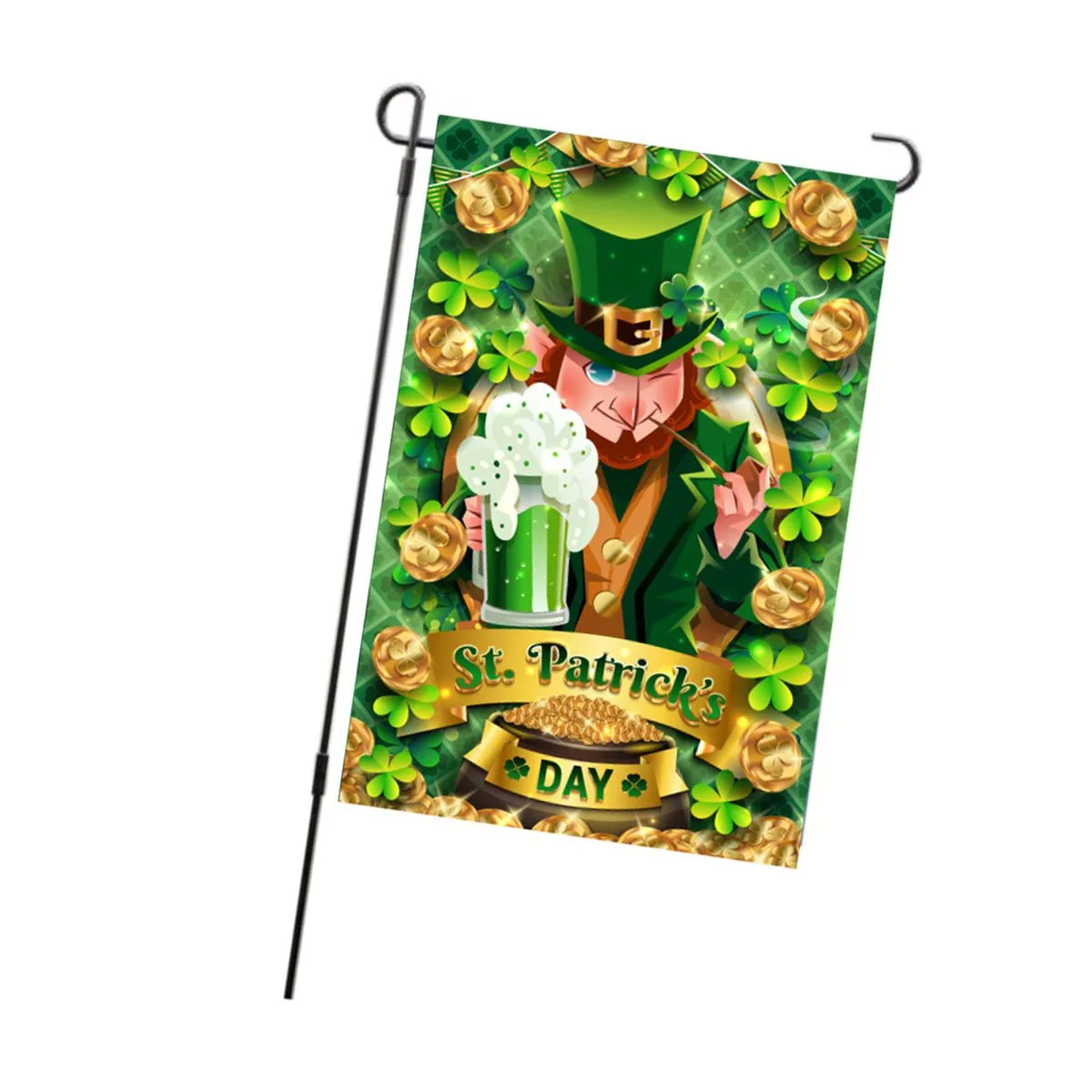 Holiday Garden Flag Compatible with Stand