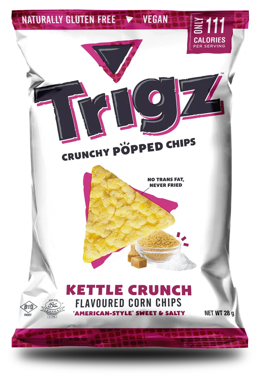 Trigz Kettle Crunch Crunchy Popped Chips (16 x 85g)