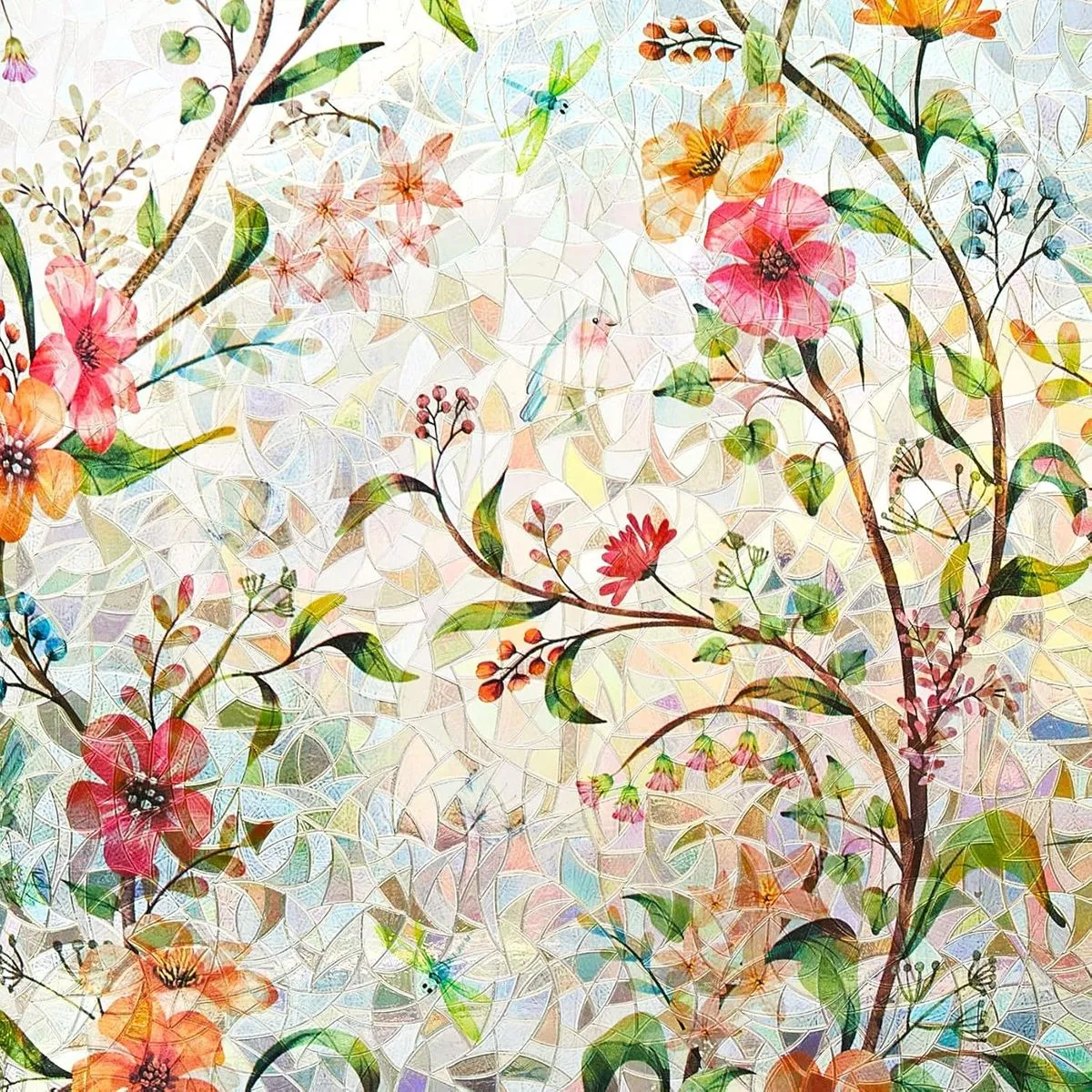 Window Privacy Film Stain Glass Rainbow 45x500cm
